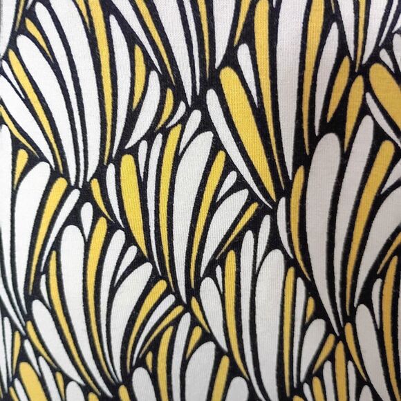 Tommy Bahama Art Deco Halter Swing Dress Keyhole XS Black Yellow Beachy Stretchy - Picture 7 of 8